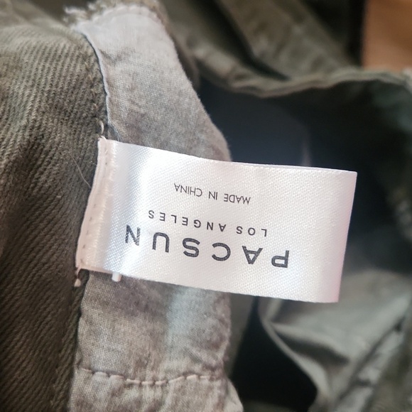 Pacsun Womens Green Cargo Utility Pants High Waisted Size 26 100% Cotton - Picture 10 of 10